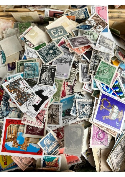 Uluslararası Yabancı Posta Pulu Lotu 300 Adet modelleri