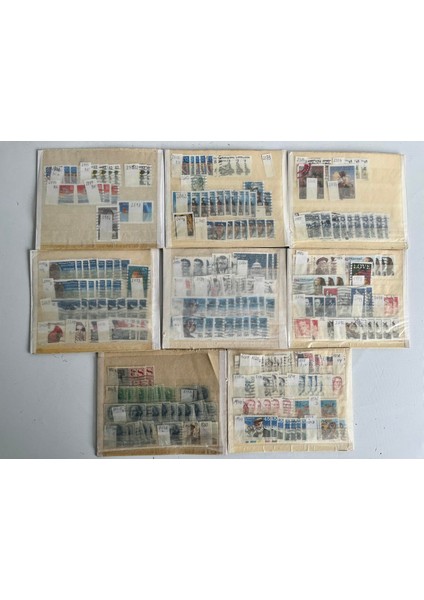 Yabancı Posta Pulu Lotu 870 Adet B012 modelleri