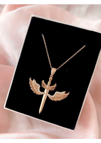 Alâ Silver Jewellery Mikail Meleği Taşlı 925 Ayar Gümüş Kolye