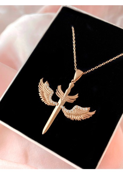 Alâ Silver Jewellery Mikail Meleği Taşlı 925 Ayar Gümüş Kolye