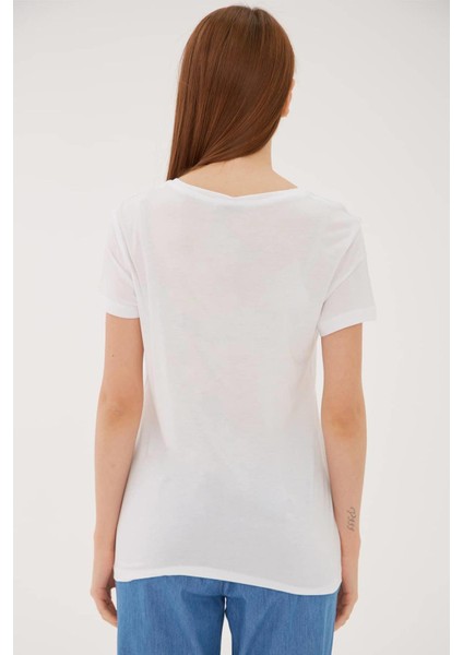 23Y-TST0474K1 Kadın Baskılı T-Shirt indirimleri