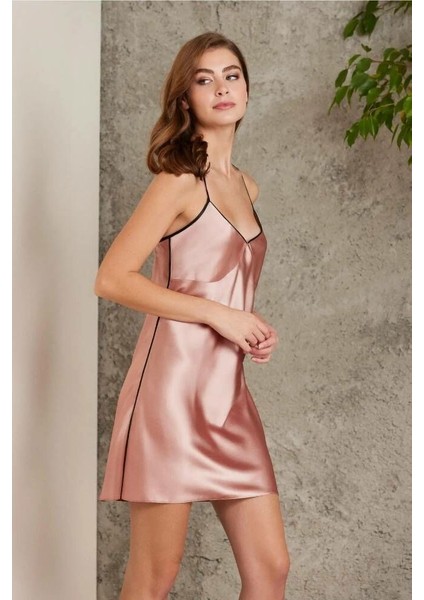 Saten 4lü Gecelik Sabahlık Şort Seti Brandy 7200