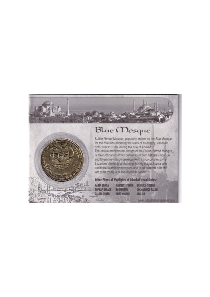 Sultanahmet Camii Istanbul Hatıra Madalyon Çil fiyatları