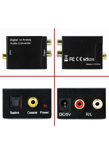 MF-AVC30 Dijital Coaxial Optik To Analog Ses Çevirici Converter