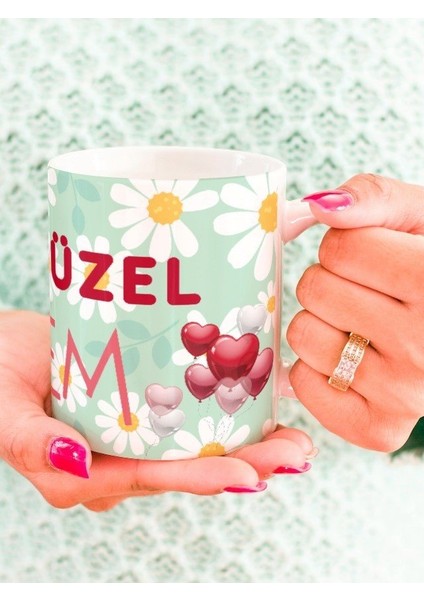 Anne Temalı Yazılı Özel Tasarım Tam Tur Baskılı Kupa Bardak Hediye Çay-Kahve Bardağı Anneler Günü modelleri