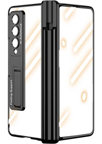 Samsung Galaxy Z Fold 4 Kılıf Kıpta Standlı Kalem Bölmeli Kapak