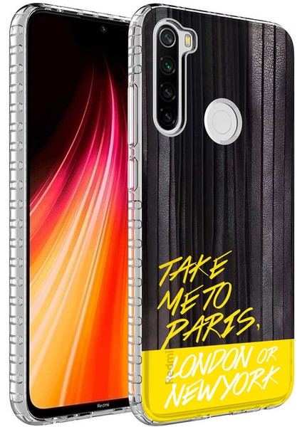 Xiaomi Redmi Note 8 Kılıf Airbag Kenarlı Renkli Desenli Silikon Elegans Kapak