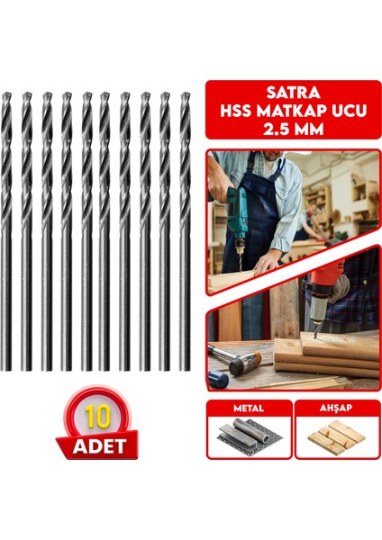 Hss Matkap Ucu 2.5 mm