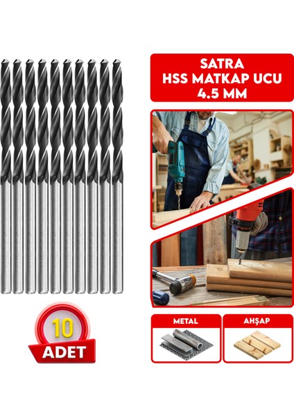 Hss Matkap Ucu 4.5 mm
