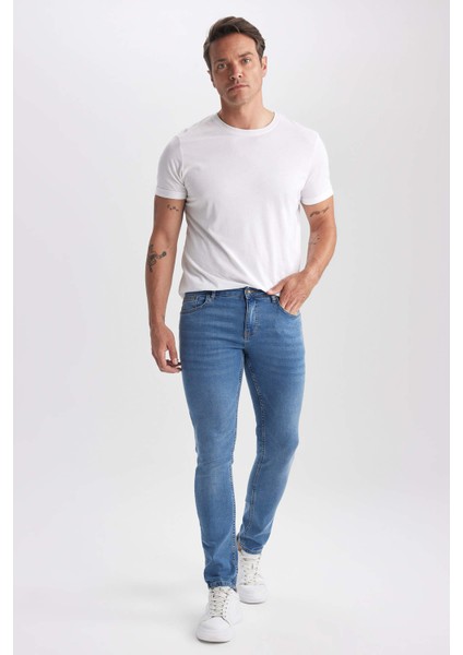 Carlo Skinny Fit Ekstra Dar Kalıp Normal Bel Ekstra Dar Paça Jean Pantolon A2876AX23SM