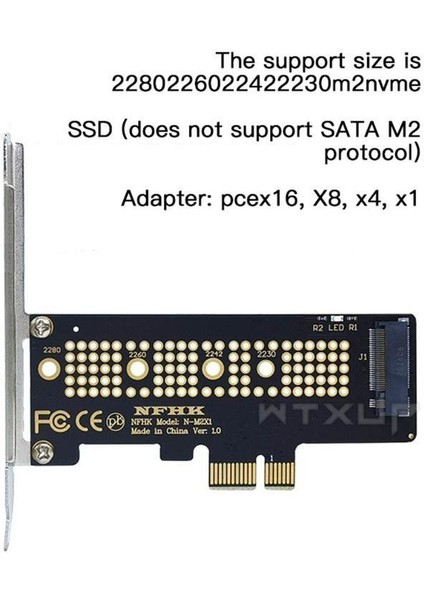 1x Nvme Kart Pcie 1x Nvme SSD Kart Nvme SSD Anakart Bağlantı Aparatı Nvme 1x Anakart Kartı