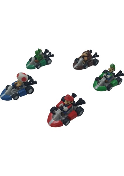 Süper Mario Mini Arabalar Süper Mario Karakterleri 5'li Arabalı
