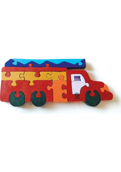 Itfaiye Arabası Ahşap Puzzle Yapboz