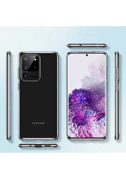 Samsung Galaxy S20 Ultra Şeffaf Kılıf Yumuşak Ince Tasarımlı Kapak (Süper) modelleri
