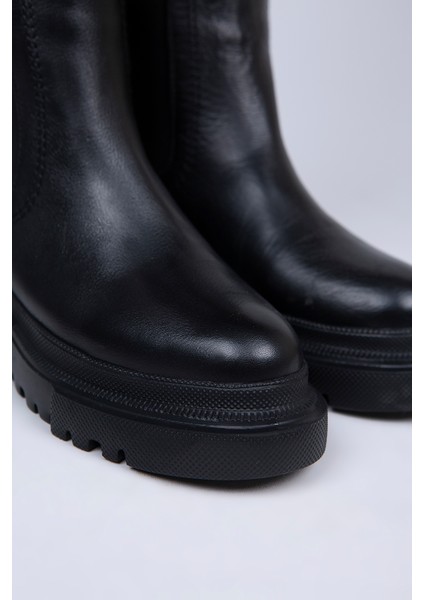 Emma Kadın Hakiki Deri Çift Taraf Lastikli Siyah Bot fırsatları