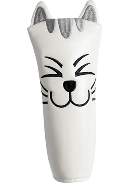 Golf Head Consures Kalın Eğitim Ekipmanı Putter Headcover Düz Beyaz (Yurt Dışından)