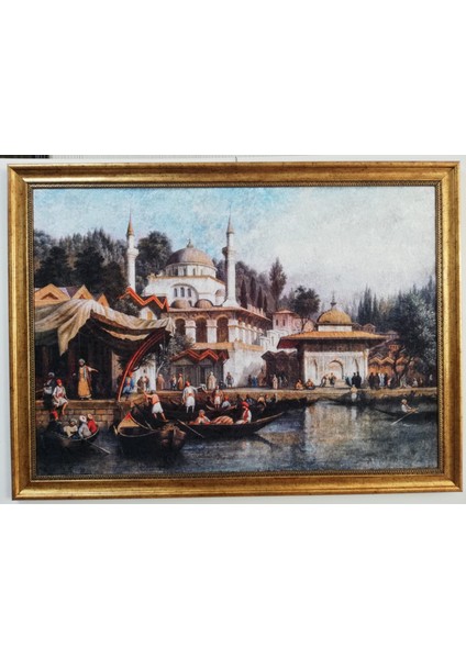 Halı Tablo Yıkanabilir Solmayan Parlak ve Canlı 60CM x 80 cm Dekoratif Çerçeveli Taplo