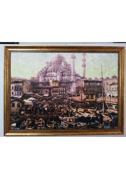 Halı Tablo Yıkanabilir Solmayan Parlak ve Canlı 60CM x 80 cm Dekoratif Çerçeveli Taplo