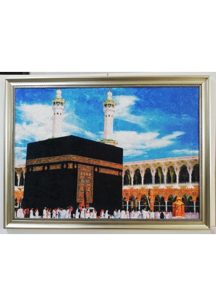 Halı Tablo Yıkanabilir Solmayan Parlak ve Canlı 60CM x 80 cm Dekoratif Çerçeveli Taplo