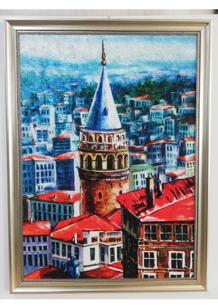 Halı Tablo Yıkanabilir Solmayan Parlak ve Canlı 60CM x 80 cm Dekoratif Çerçeveli Taplo