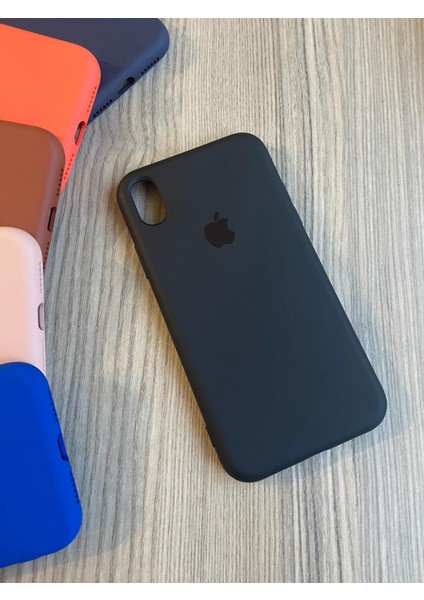 Meri Case Apple iPhone Xr Uyumlu Logolu Içi Kadife Lansman Kılıf Arka Kapak