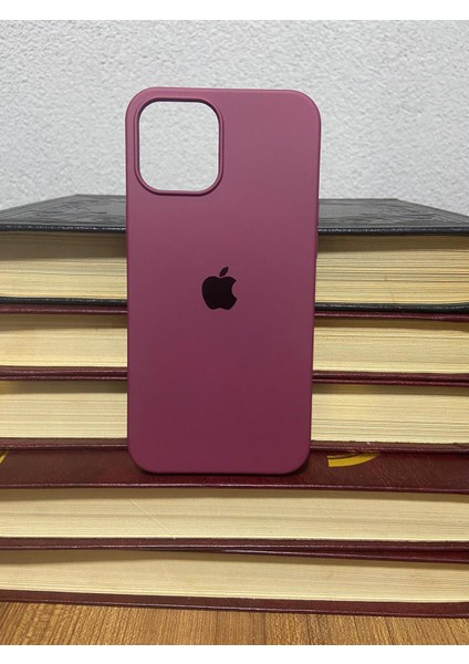 Meri Case Apple iPhone 12 Pro Max Uyumlu Logolu Içi Kadife Lansman Kılıf Arka Kapak