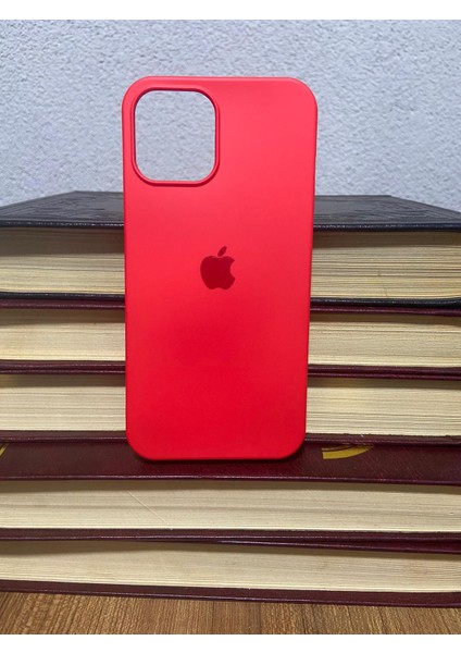 Meri Case Apple iPhone 12 Pro Max Uyumlu Logolu Içi Kadife Lansman Kılıf Arka Kapak