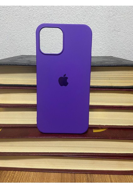 Meri Case Apple iPhone 12 Pro Max Uyumlu Logolu Içi Kadife Lansman Kılıf Arka Kapak