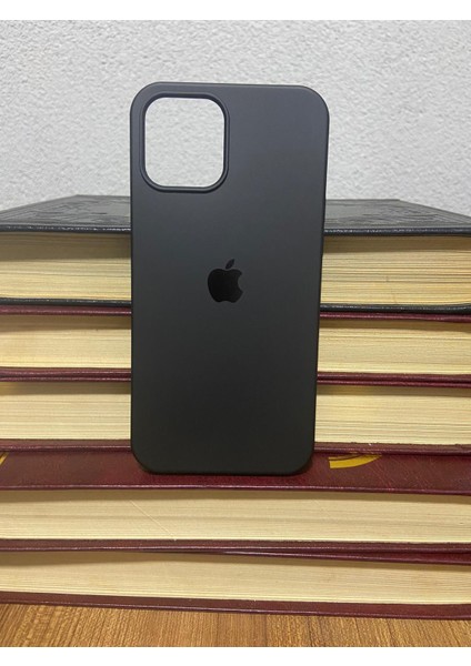 Meri Case Apple iPhone 12 Pro Max Uyumlu Logolu Içi Kadife Lansman Kılıf Arka Kapak