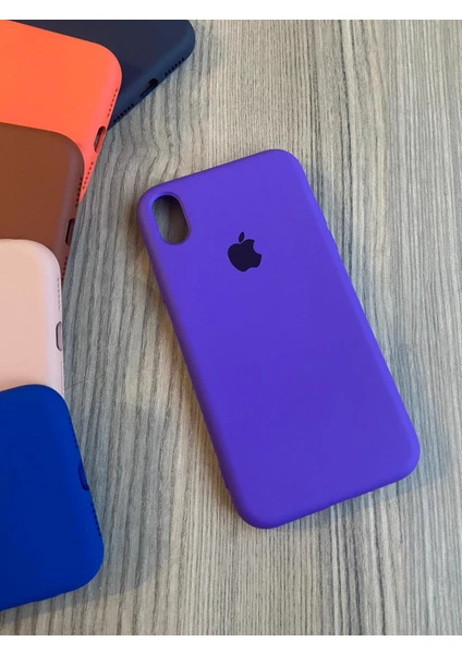 Meri Case Apple iPhone Xr Uyumlu Logolu Içi Kadife Lansman Kılıf Arka Kapak