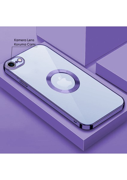 Apple iPhone 7 Kılıf Zebana Glint Silikon Kılıf Derin Mor