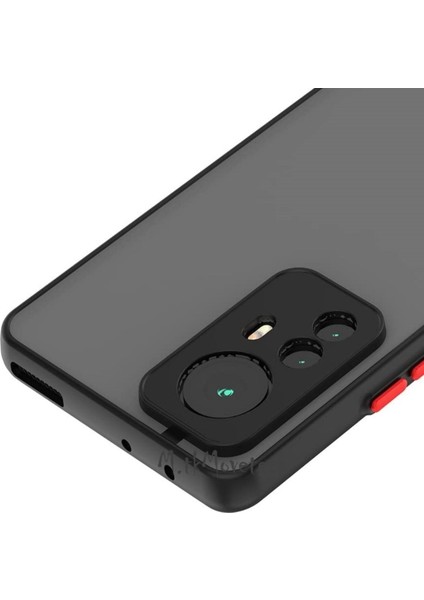 Xiaomi Mi 12T Uyumlu Kılıf Kamera Lens Korumalı Arkası Mat Buzlu Silikon Tuşları Renkli Ultra Ince Military