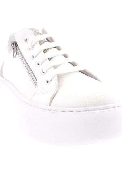 875-23Y Kadin Bağcikli Yanlari Fermuarli Sneaker Ayakkabi modelleri