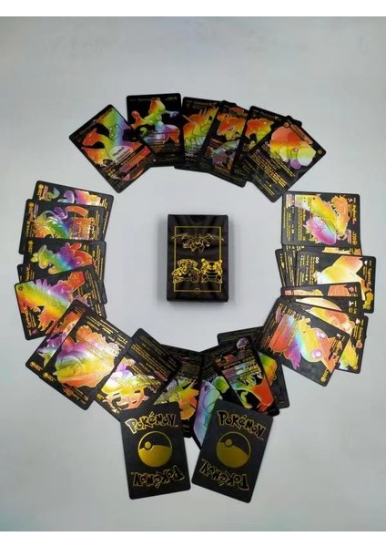 Pokémon English Rainbow Black Flash Kart Seti Pokemon Rainbow Black Boxed Oyun Kartları 55 Kartlık Bir Kutu (Yurt Dışından)
