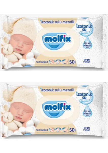 Yenidoğan Izotonik Sulu Islak Mendil 50X2 Adet