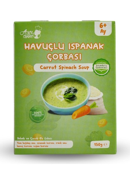 Havuçlu Ispanak Çorbası (+6 Ay)