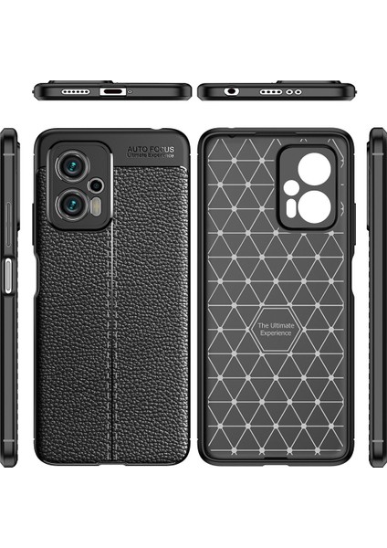 Xiaomi Poco X4 Gt ile Uyumlu Kılıf Deri Görünümlü Silikon Telefon Kılıfı Kapak