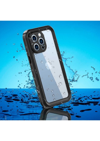 Apple iPhone 13 Pro ile Uyumlu Kılıf Su Geçirmez 360 Derece Koruma Waterproof Telefon Kılıfı