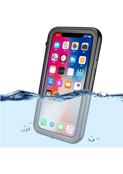 Apple iPhone x ile Uyumlu Kılıf Su Geçirmez 360 Derece Koruma Waterproof Telefon Kılıfı