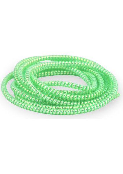 Şarj Aleti Kablosu Kablo Kordon Koruyucu Spiral Sarma Kılıf Koruma Laser Green 160CM