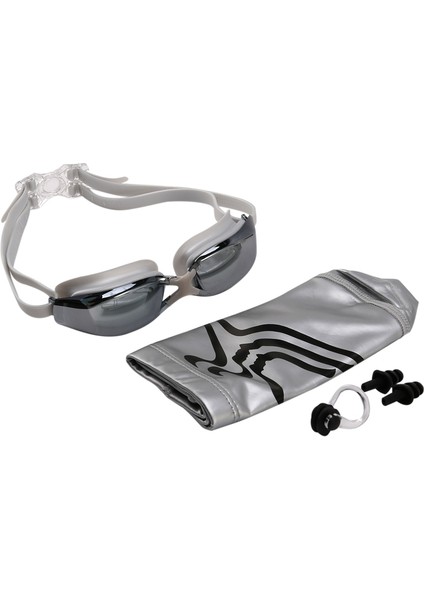 Yüzme Kapı Goggles + Yüzme Kapı + Burn Clip Earplug Kit-Silver (Yurt Dışından)