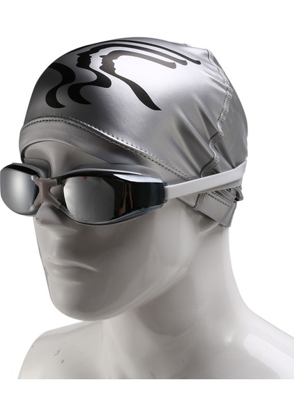 Yüzme Kapı Goggles + Yüzme Kapı + Burn Clip Earplug Kit-Silver (Yurt Dışından)