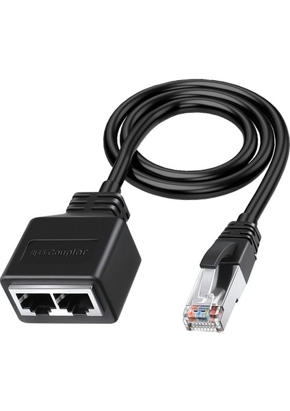 Lan Ethernet Adaptador RJ45 Erkek 2 Kadın Bölücüsü (Yurt Dışından)