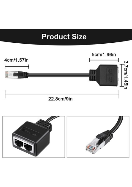 Lan Ethernet Adaptador RJ45 Erkek 2 Kadın Bölücüsü (Yurt Dışından) indirimleri