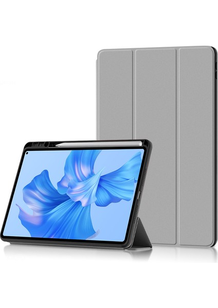 Huawei MATEPADPRO11 Tablet Koruyucu Kılıf Deri Kılıf 11 Inç Kalem Yuvası ile Üçe Katlanmış Koruyucu Kılıf Yumuşak Kabuk (Yurt Dışından)
