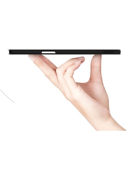 Huawei MATEPADPRO11 Tablet Koruyucu Kılıf Deri Kılıf 11 Inç Kalem Yuvası ile Üçe Katlanmış Koruyucu Kılıf Yumuşak Kabuk (Yurt Dışından)