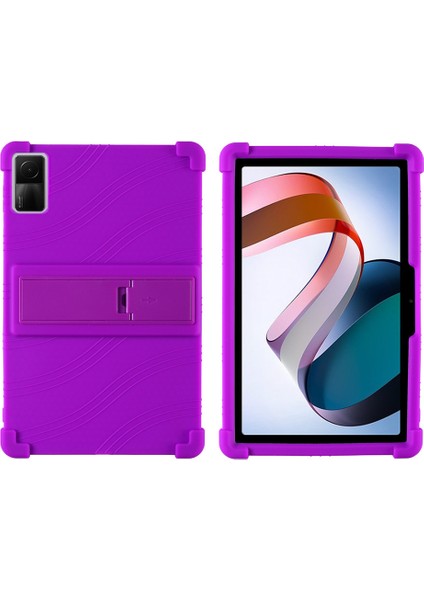 Redmi Redmi Pad Tablet Koruyucu Kılıf 10.61 Inç Sarılı Kenar Düşme Önleyici Silikon Braket Kabuğu (Yurt Dışından)