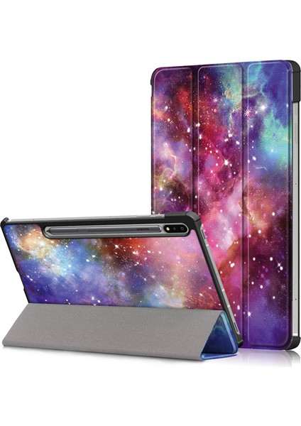 Samsung S7 Fe Tablet Kılıfı T730 Boyalı T736 Tablet Deri Kılıf Lite Kılıf 12.4 Inç (Yurt Dışından)