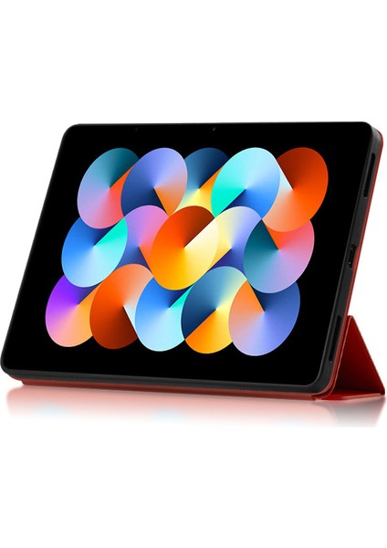 Redmipad Koruyucu Kılıf Xiaomi Tablet Bilgisayar Koruyucu Kılıf 10.61 Inç Düz Kırmızı Pirinç Pad Deri Kılıf (Yurt Dışından)