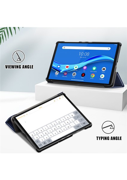 Lenovo M10 2. Nesil Tablet Kılıfı X306X Üç Katlı Deri Kılıf Hazırda Bekletme Koruyucu Kılıf (Yurt Dışından) indirimleri